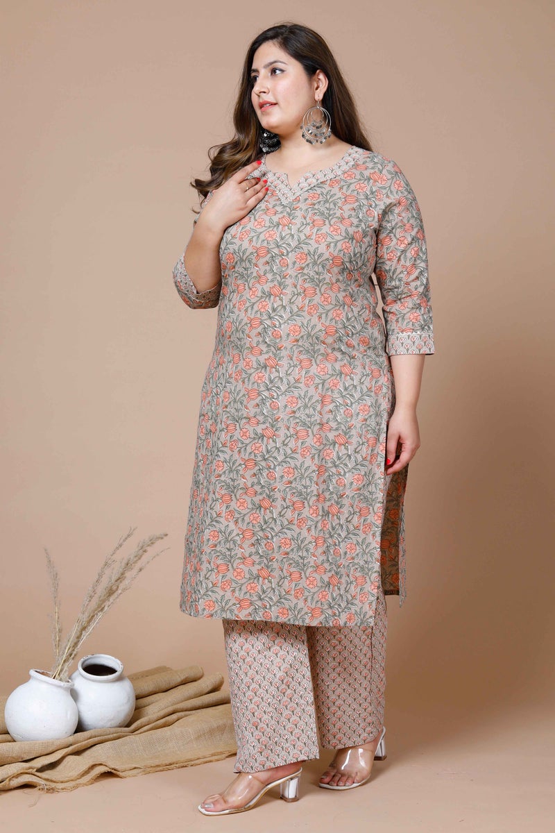 Miravan Floral Printed Kurta and Palazzo Set for Women - Image 5